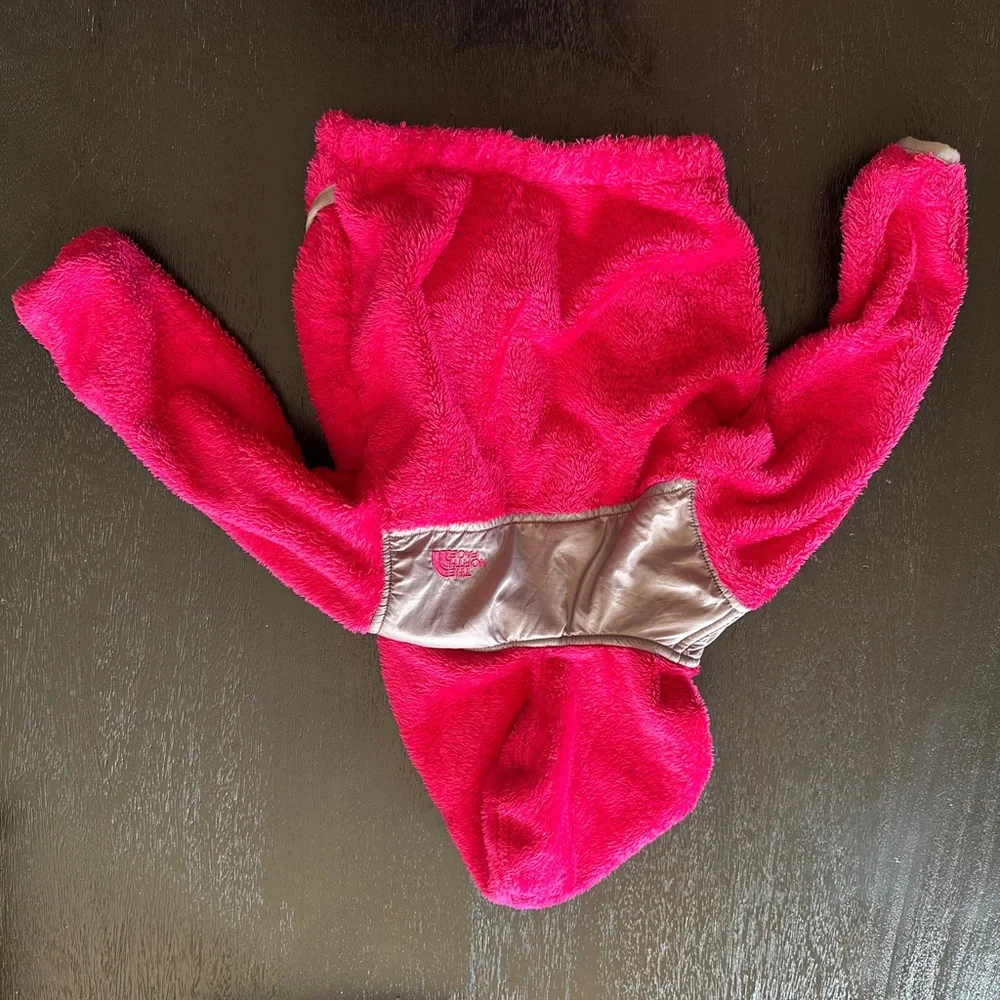 The North Face Bright Pink Fleece Jacket with Gray Accents - Picture 2 of 5